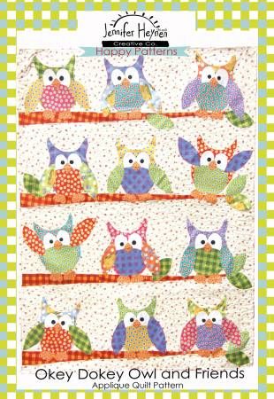Okey Dokey Owl and Friends Applique Quilt # JJSP0136