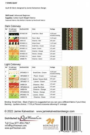 Seven Stars Quilt # JKD-104