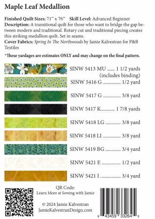 Maple Leaf Medallion Quilt # JKD-125