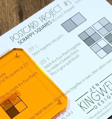 Postcard Project No. 3 - Scrappy Squares # JKD-8038