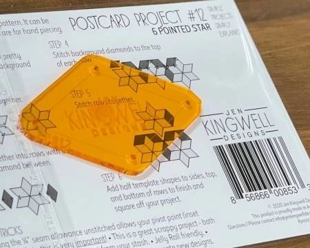 Postcard Project No 12 - 6 Pointed Star # JKD-8533