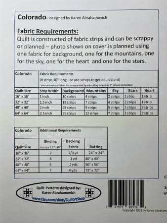 Colorado Quilt Pattern # KA-006