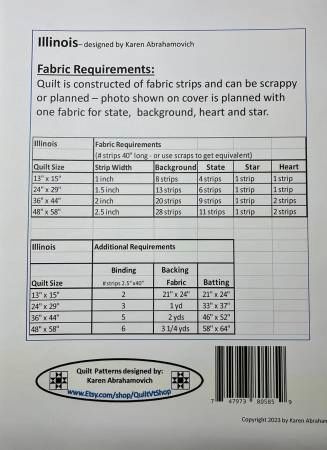 Illinois Quilt Pattern # KA-013