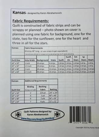 Kansas Quilt Pattern # KA-016