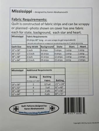 Mississippi Quilt Pattern # KA-024