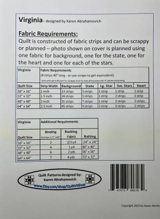 Virginia Quilt Pattern # KA-046