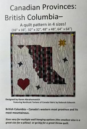 British Columbia Canadian Provence Quilt Pattern # KA-073