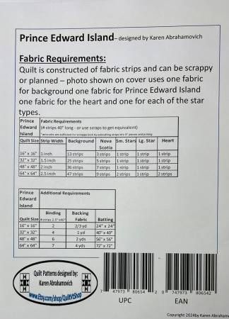 Prince Edward Island Canadian Provence Quilt Pattern # KA-081