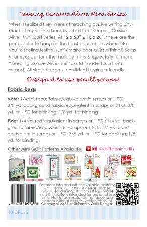 Vote and Flag Mini Quilts # KFQP175