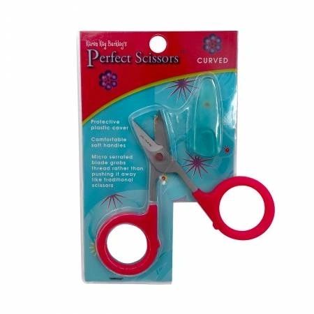 Perfect Scissors Red 3-3/4in Small curved Micro-Serrated Non-slip Blade # KKBPSC