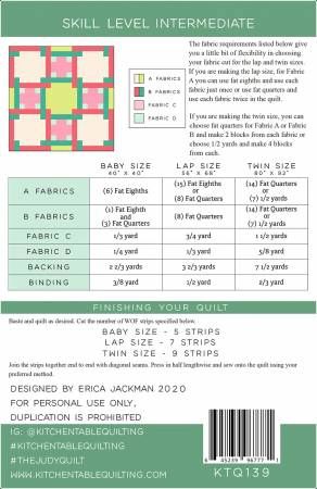 The Judy Quilt Pattern # KTQ139