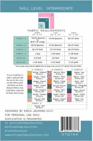 The Penny Quilt Pattern # KTQ144