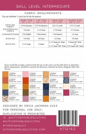 The Nina Quilt Pattern # KTQ162