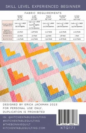 The Bonnie Quilt Pattern # KTQ171