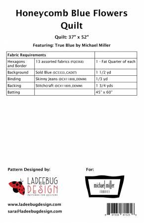 Honeycomb Blue Flowers # LBPTNMM0088