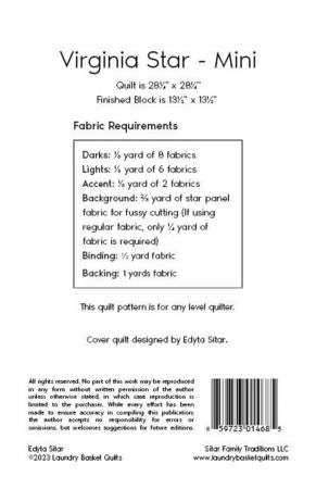Virginia Star - Mini # LBQ-1468-P