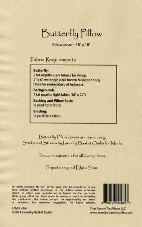 Butterfly Pillow # LBQ0485
