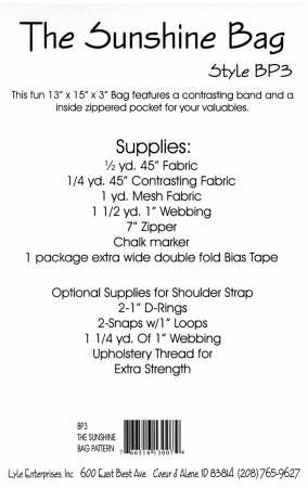 Sunshine Bag # LEBP3