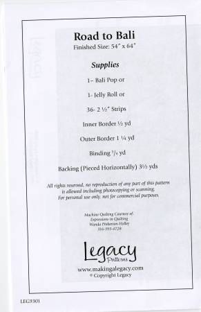 Road To Bali # LEG9301