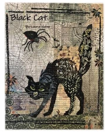 Black Cat Collage Pattern # LHFWBLACKCAT