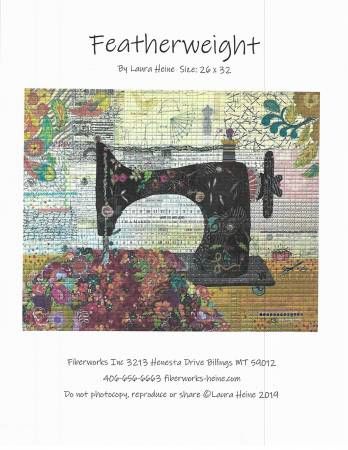 Featherweight The Sewing Machine Collage Pattern # LHFWFEATH