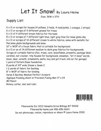 Let it Snow Collage Pattern # LHFWLETSNOW