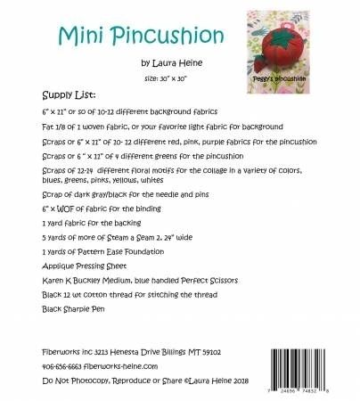 Mini Pincushion Collage Pattern # LHFWMINIPIN