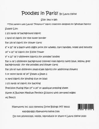 Poodles in Paris Collage Pattern # LHFWPDLPARIS