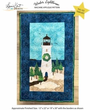 Winter Lighthouse Machine Applique # LKD-6464