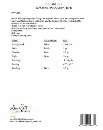 Dream Big Little One Applique # LKD-6686