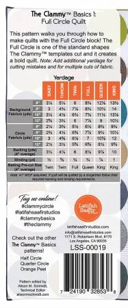 The Clammy Basics 1: Full Circle Quilt # LSS-00019