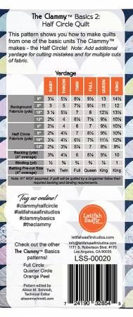 The Clammy Basics 2: Half Circle Quilt # LSS-00020