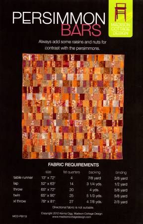 Persimmon Bars # MCDPB113