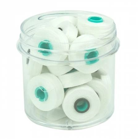 Magna-Glide Delights Style L 72yd Pre-wound Bobbins White 20 Per Jar # MGDL-10000-F