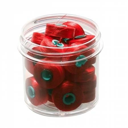 Magna-Glide Delights Style L 72yd Pre-wound Bobbins Cardinal 20 Per Jar # MGDL-70001-F