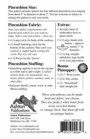 My Favorite Pincushion # MISC0202, From Ashton Publications In Craft