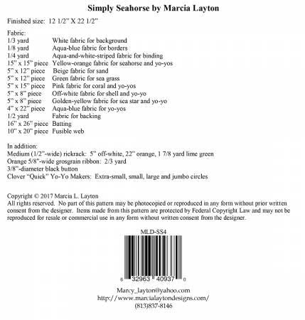 Simply Seahorse # MLD-SS4
