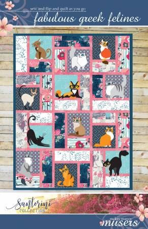 Fabulous Greek Felines Sew and Flip Quilt Pattern # MMMPAT0248