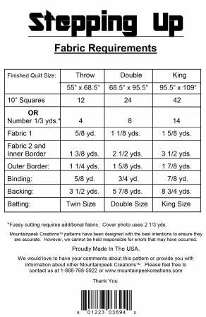 Stepping Up # MPC384