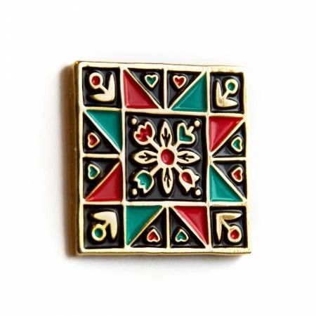 Quilt Block Enamel Pin # MVEP0829