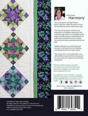Harmony Block of the Month Pattern Booklet # NRDHMY