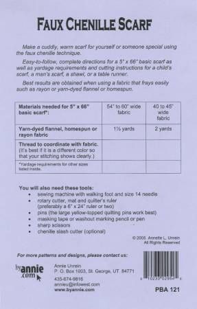 Faux Chenille Scarf # PBA121, From ByAnnie In Wearables