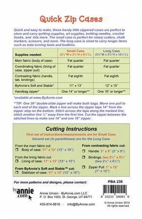 Quick Zip Cases # PBA239