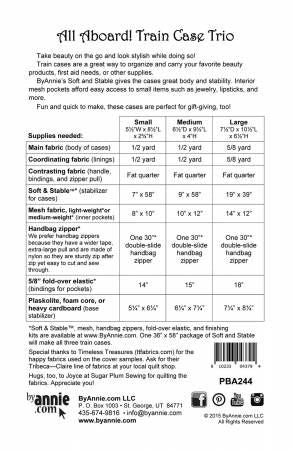 All Aboard! Train Case Trio # PBA244