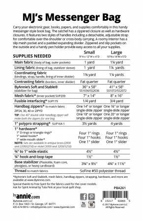 MJ's Messenger Bag # PBA261