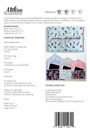 Busy Day Tablet Case Pattern # PDC4700