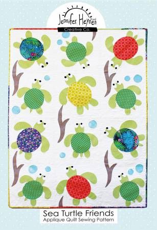 Sea Turtle Friends Applique Quilt # PT-5623