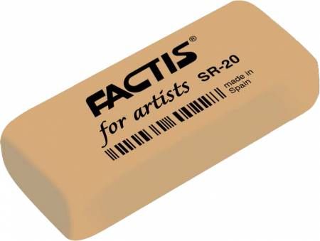 Factis Latex Free Gum Erasers 2in x 1in Box of 20 # SR-20-BOX