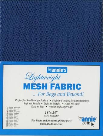 Lightweight Mesh Fabric - Blastoff Blue - 18x54in # SUP209-BLBLU