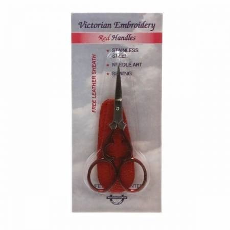 Embroidery Scissor 3 1/2in Victorian Style Red # TT00334